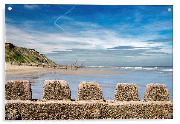Mundesley Beach Acrylic by Stephen Mole