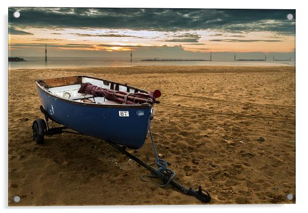 Sea Palling Beach Acrylic by Stephen Mole