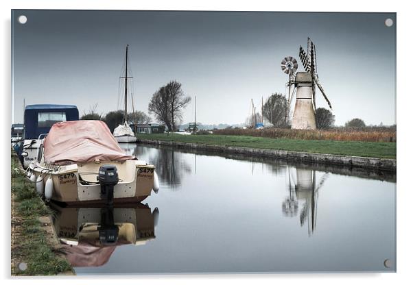 Thurne Staithe Acrylic by Stephen Mole