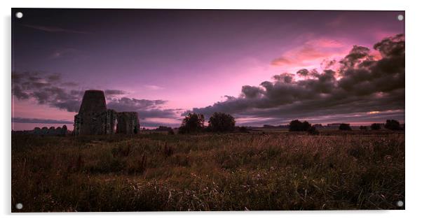  Purple Dawn at St Benet's Abbey Acrylic by Stephen Mole