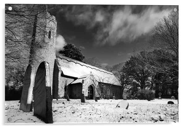 Horsey Church Acrylic by Stephen Mole