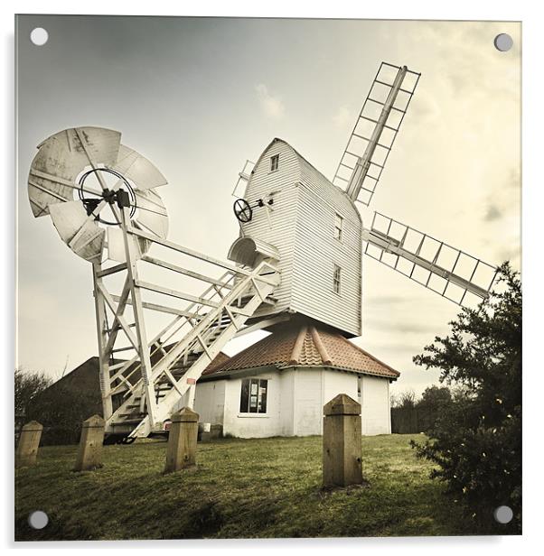 Thorpeness windmill, Suffolk Acrylic by Stephen Mole