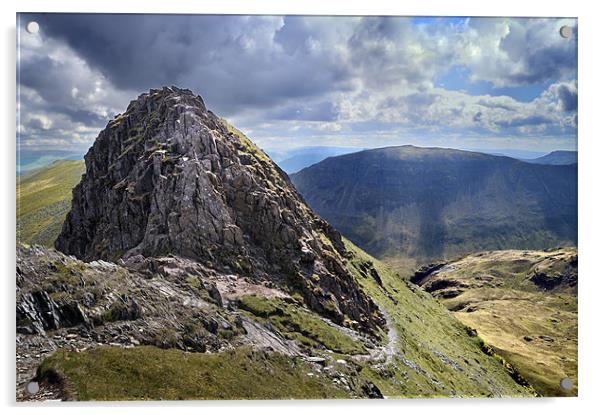 Striding edge, Helvellyn Acrylic by Stephen Mole