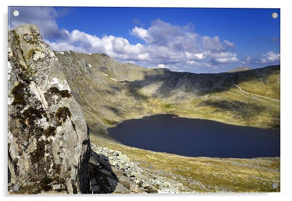 Helvellyn Summit Acrylic by Stephen Mole