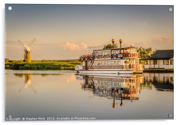 Paddle Boat Southern Comfort Acrylic by Stephen Mole