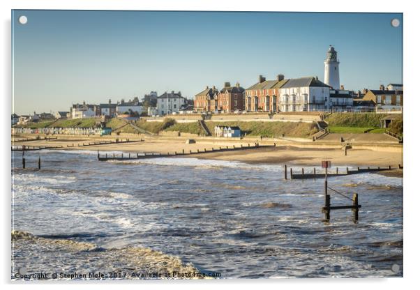Southwold Seafront Acrylic by Stephen Mole