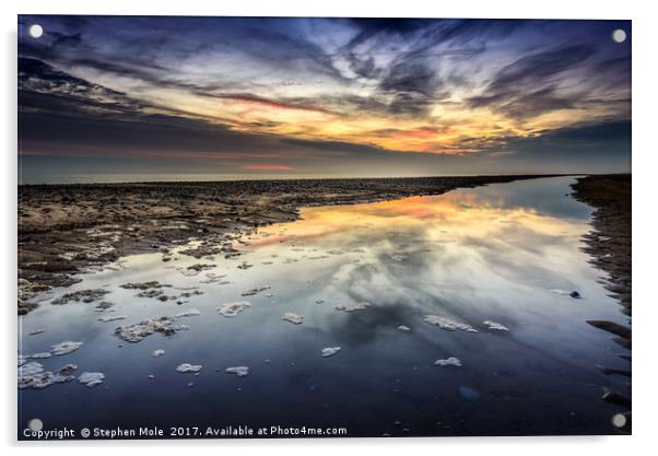 Winterton sunrise Acrylic by Stephen Mole