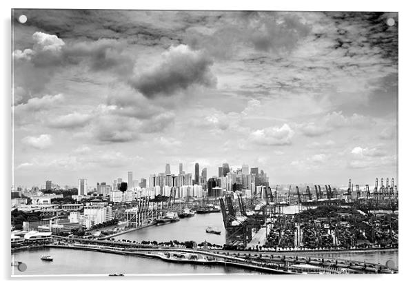 Singapore skyline Acrylic by Stephen Mole