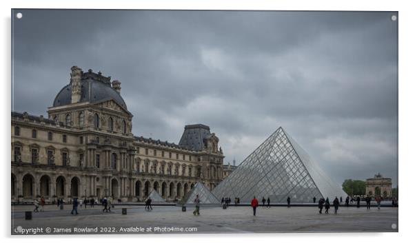 The Louvre, Paris Acrylic by James Rowland
