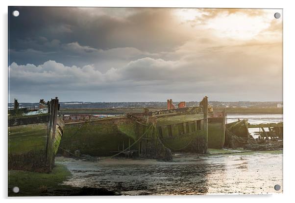 Medway Wrecks Acrylic by James Rowland