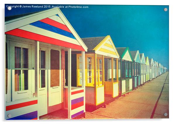  Beach Huts Acrylic by James Rowland