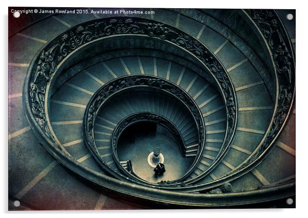  Vatican stairs Acrylic by James Rowland
