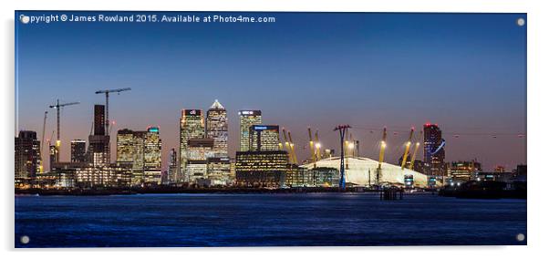 Canary Wharf and the Dome Acrylic by James Rowland