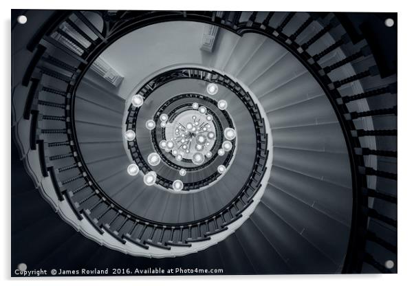 Spiral Staircase Acrylic by James Rowland