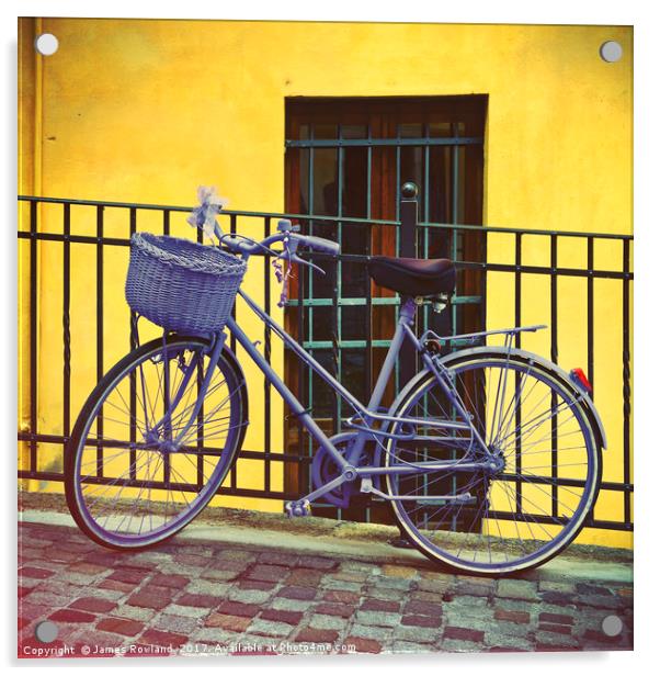 Purple Bike Acrylic by James Rowland