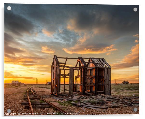 Dungeness Golden Light Acrylic by James Rowland
