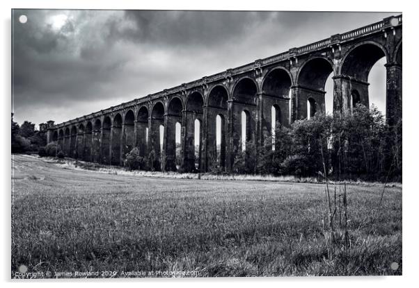 Balcombe Viaduct Landscape Acrylic by James Rowland
