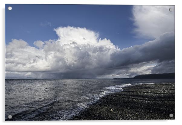 Storm over Queen Charlotte Strait Acrylic by Darryl Luscombe