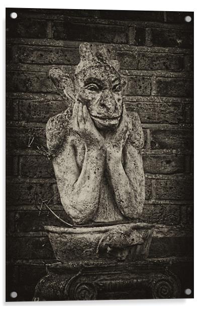 Gargoyle statue Acrylic by Dave Windsor