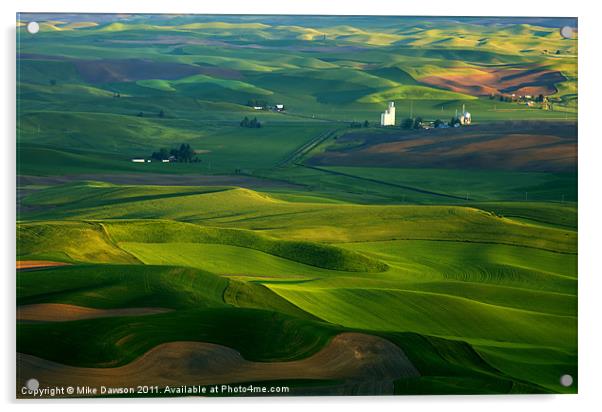 First light on the Palouse Acrylic by Mike Dawson