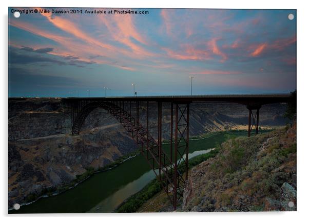 PErrine Bridge Sunset Acrylic by Mike Dawson