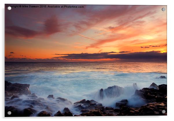 Red Sky over Paradise Acrylic by Mike Dawson