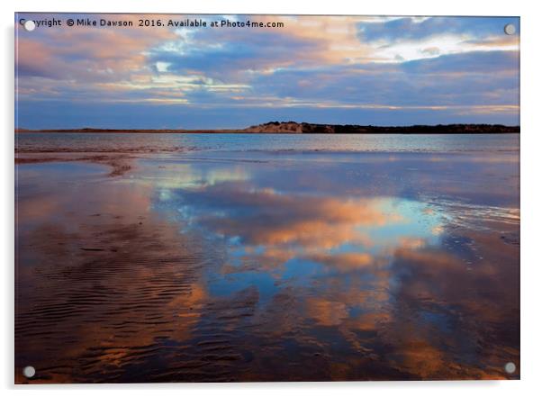 Goolwa Beach Reflections Acrylic by Mike Dawson