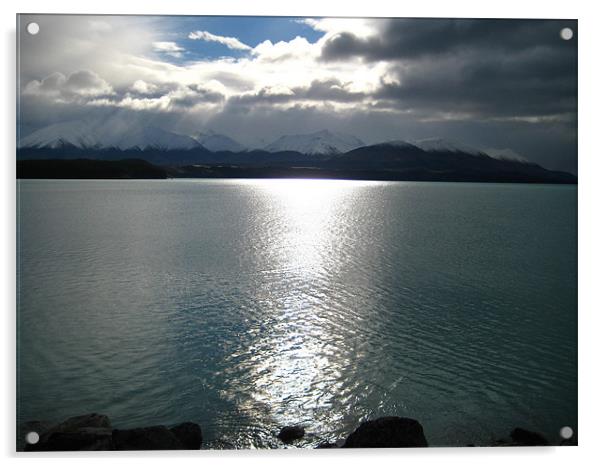 Lake Taupo New Zealand Acrylic by Lisa Tayler