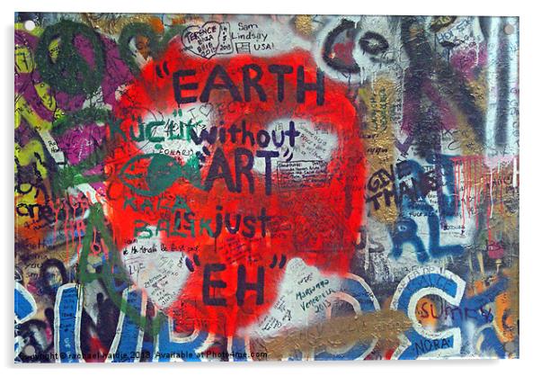 earth without art is just eh Acrylic by rachael hardie