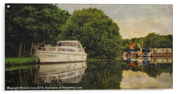 Boats on the Broads Acrylic by Julie Coe