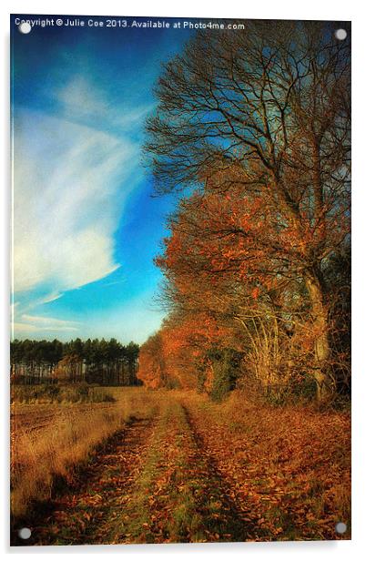 Autumn Walk Acrylic by Julie Coe