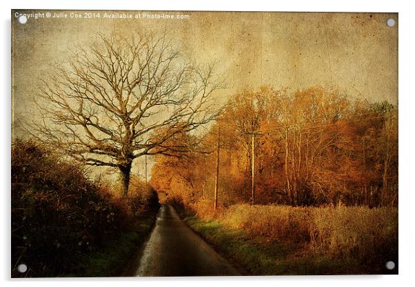 Barningham Road Home. Acrylic by Julie Coe