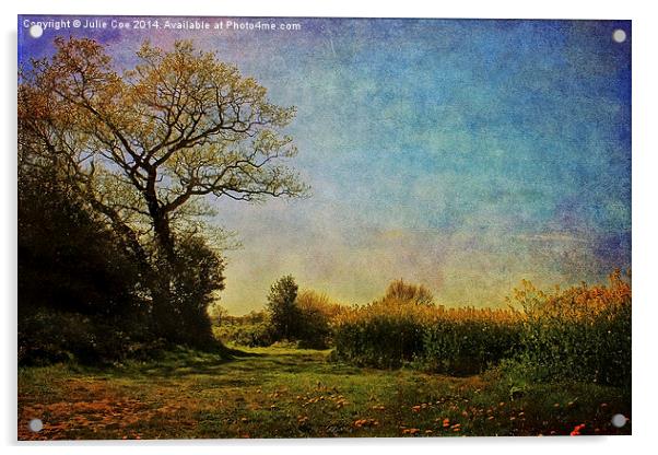 Oilseed Rape Field, Norfolk. Acrylic by Julie Coe
