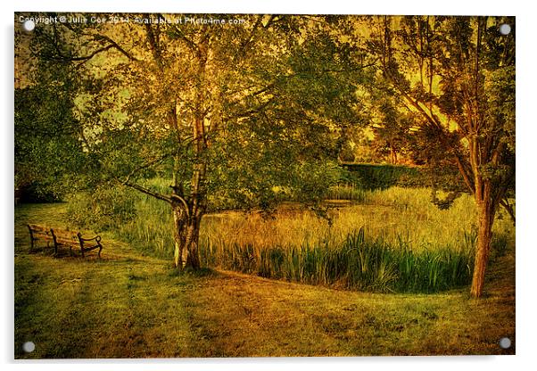 Edgefield Village Pond 2 Acrylic by Julie Coe