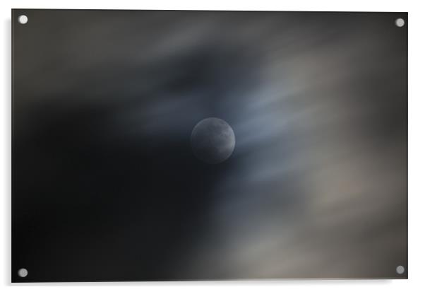 Full Moon Acrylic by David Moate