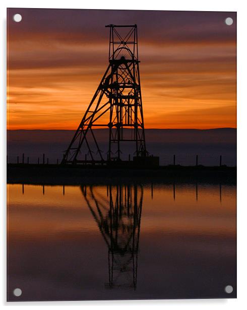 Sunrise Over Frances Colliery Acrylic by Andrew Beveridge