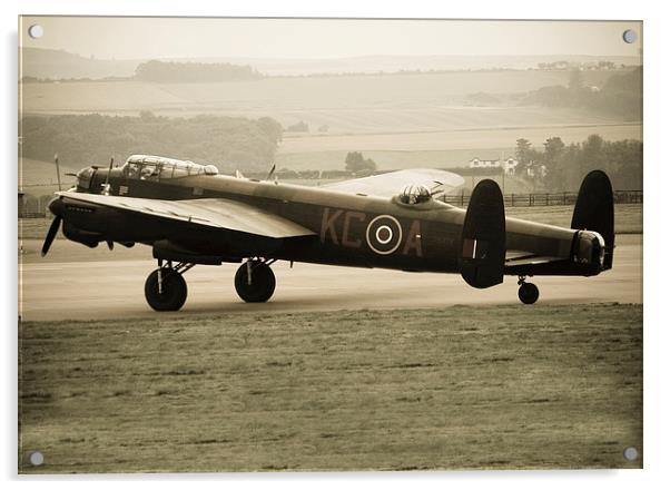 Lancaster Bomber Acrylic by Andrew Beveridge