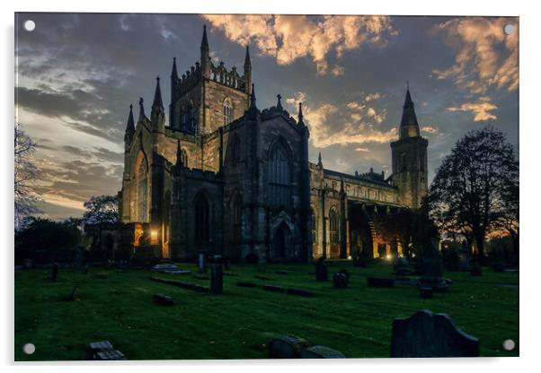 Sunset Dunfermline Abbey Acrylic by Andrew Beveridge