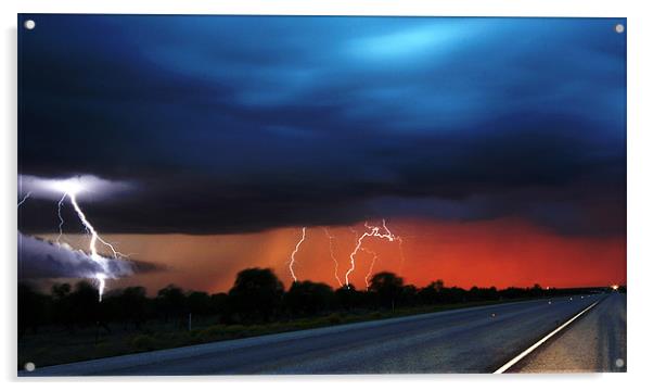 Evening Lightning Storm Acrylic by Mark Pritchard
