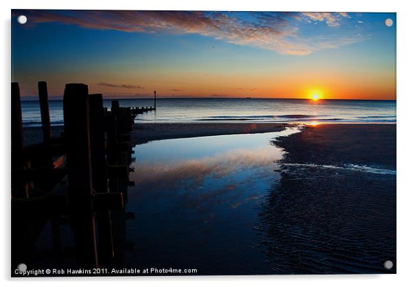 A Norfolk Sunrise Acrylic by Rob Hawkins