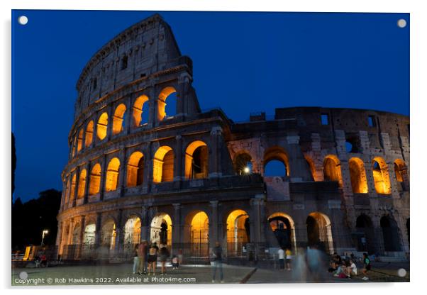 Night Colosseum  Acrylic by Rob Hawkins