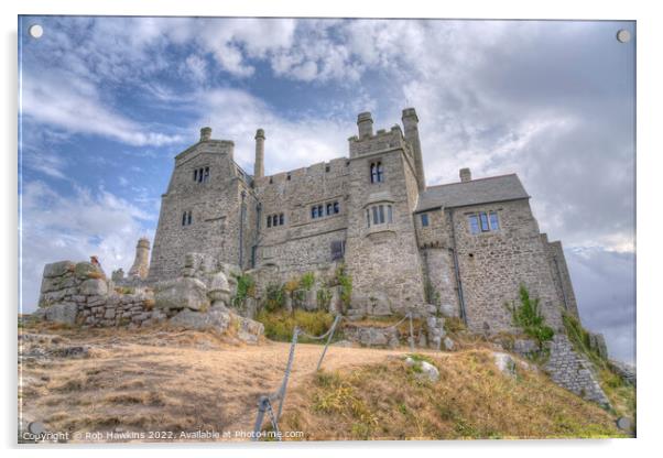 St Michaels Castle Acrylic by Rob Hawkins