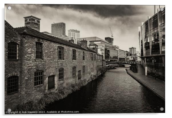 Birmingham Canal contrast Acrylic by Rob Hawkins