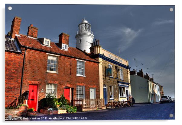 The Pub & the Lighthouse Acrylic by Rob Hawkins