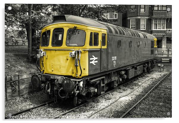 Class 33 at Swanage Acrylic by Rob Hawkins