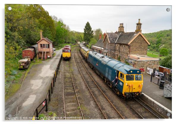 Class 50 at Highley  Acrylic by Rob Hawkins