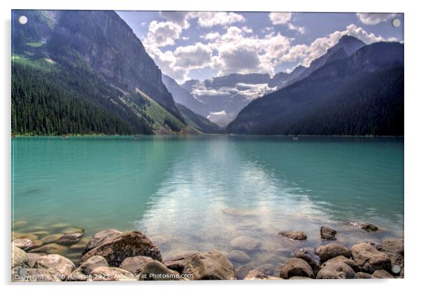 Lake Louise  Acrylic by Rob Hawkins