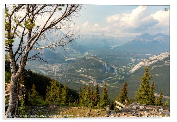 Banff Mountain Vista  Acrylic by Rob Hawkins