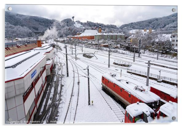 Innsbruck Snow Depot Acrylic by Rob Hawkins