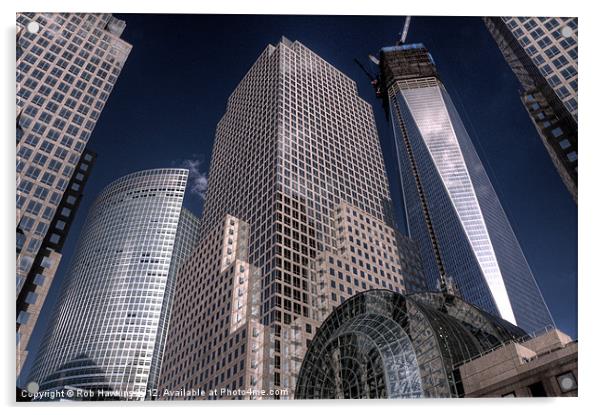 World Financial Centre Acrylic by Rob Hawkins